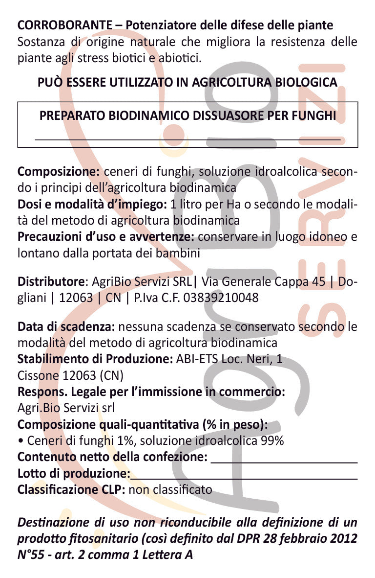 Dissuasore BioDinamico per peronospora della Vite - 1 lt