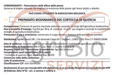 505 PREPARATO DI CORTECCIA DI QUERCIA