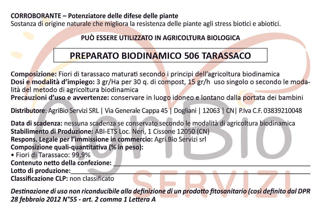 506 PREPARATO DI TARASSACO