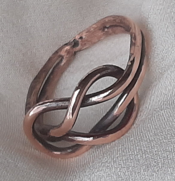 Anello nodo piano in rame