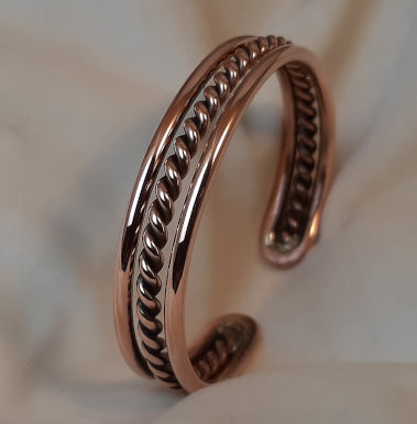 Bracciale treccia in rame “Rapunzel”