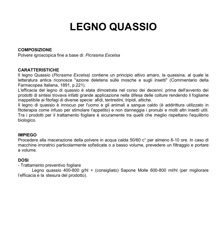 LEGNO QUASSIO