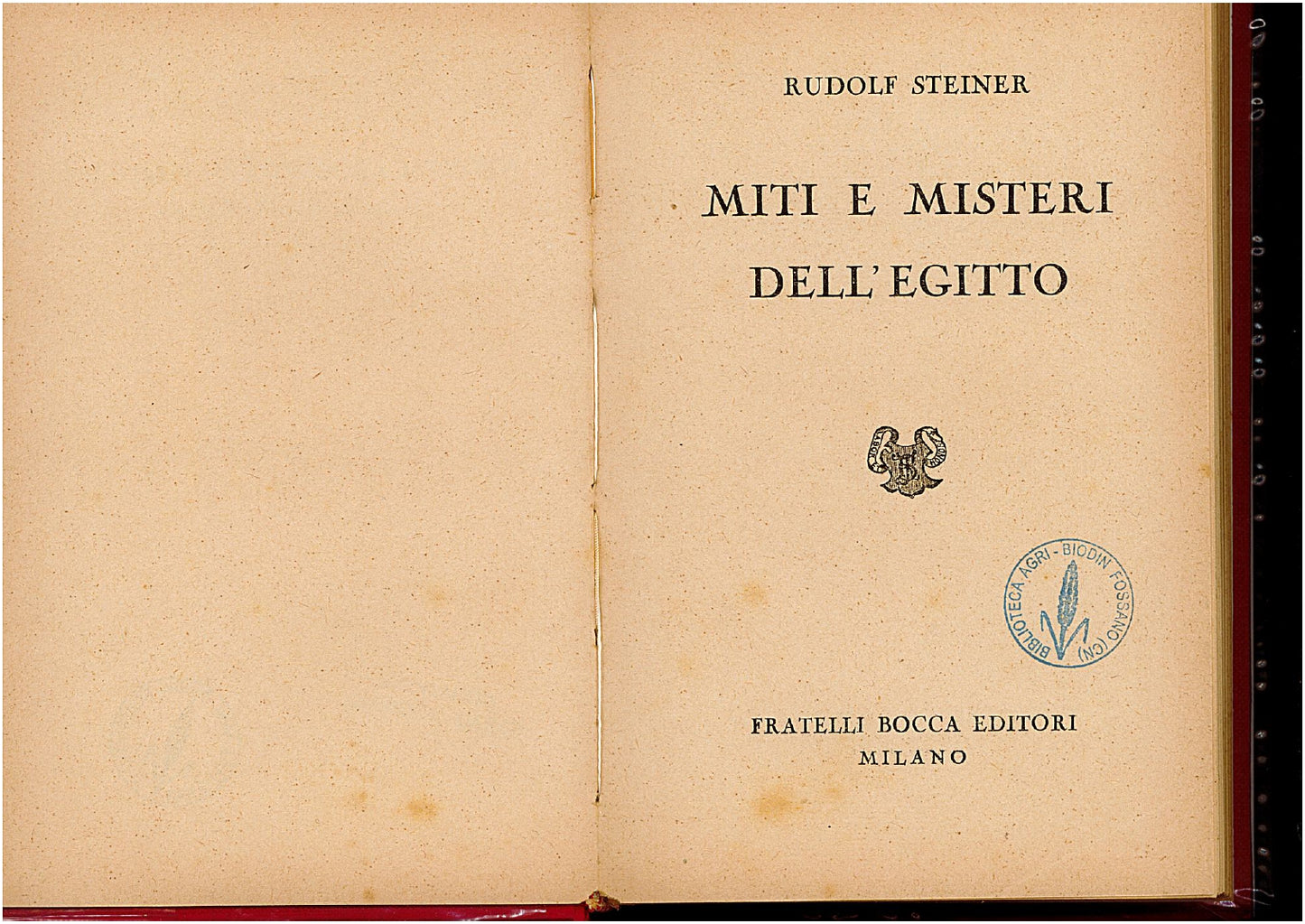 MITI E MISTERI DELL'EGITTO- RUDOLF STEINER