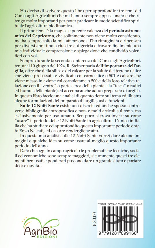 IL PERIODO ASTRONOMICO DEL CAPRICORNO, IL PREPARATO DI ARGILLA E LE 12 NOTTI SANTE- Ivo Bertaina