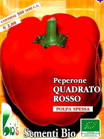 PEPERONE QUADRATO D'ASTI ROSSO - BIOSEME 3006