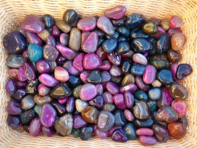 AGATE ROSA, BLU E VIOLA