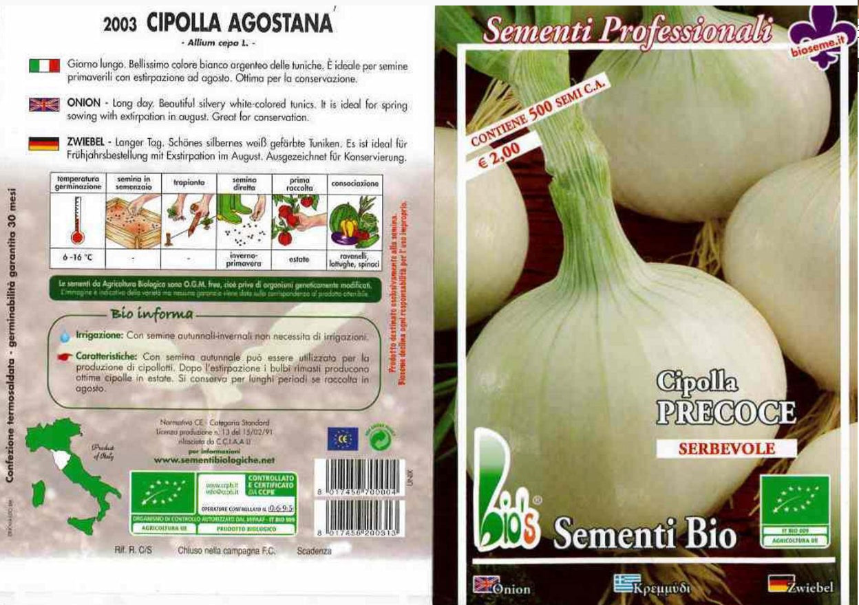 CIPOLLA AGOSTANA- BIOSEME 2003
