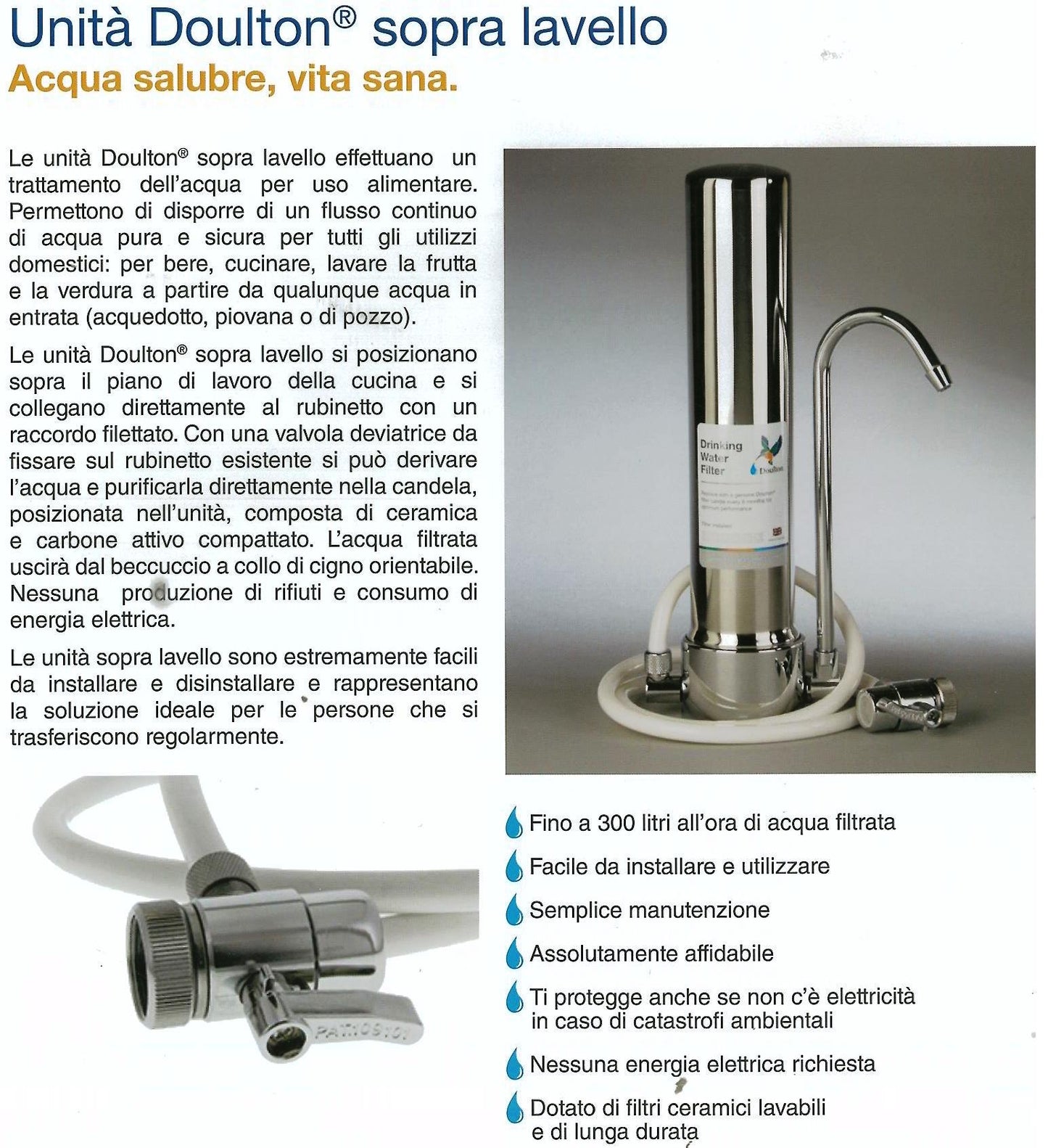 DEPURATORE D'ACQUA SOPRA LAVELLO HCS