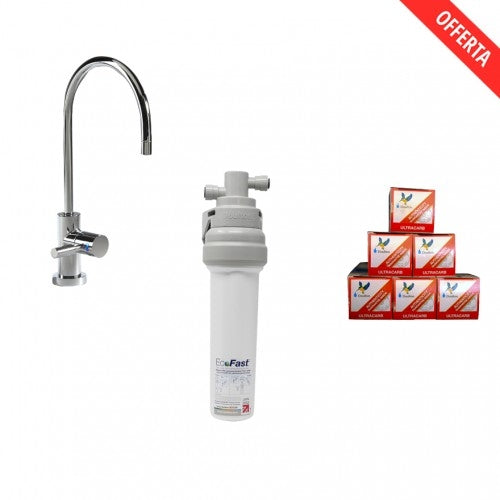 DEPURATORE D'ACQUA SOTTO LAVELLO ECOFAST + RUBINETTO - OFFERTA "A POSTO PER TRE ANNI"