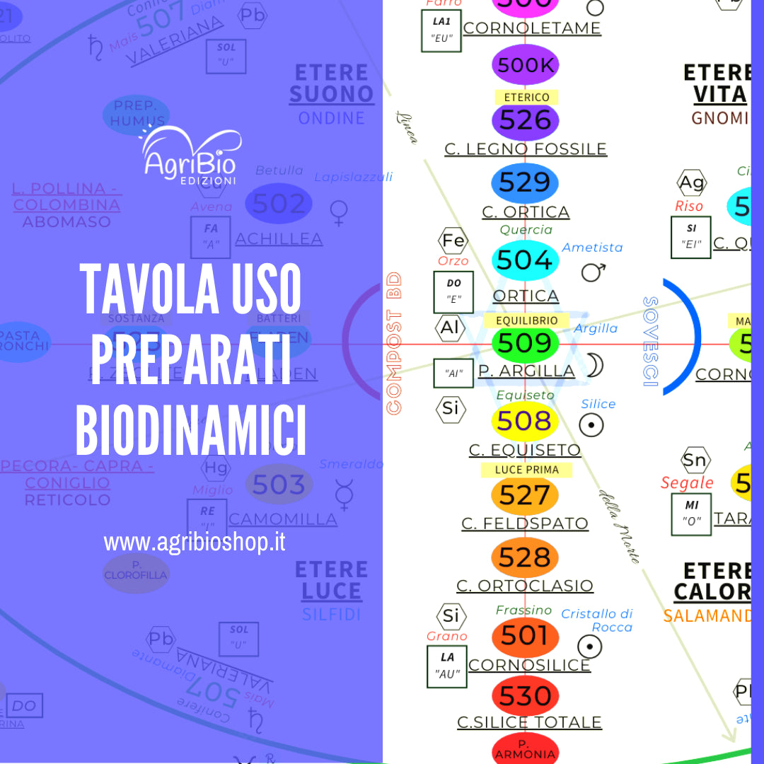 TAVOLA DEI PREPARATI BIODINAMICI - I. Bertaina