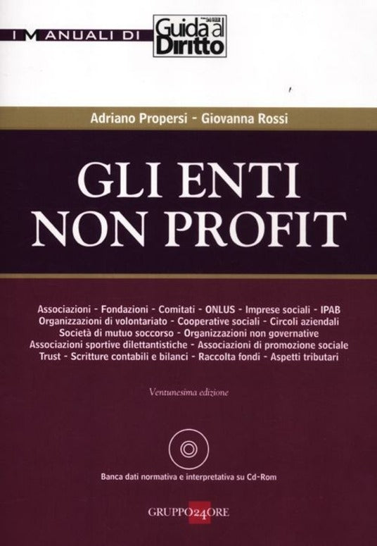 Gli enti non profit - Adriano Propersi, Giovanni Rossi
