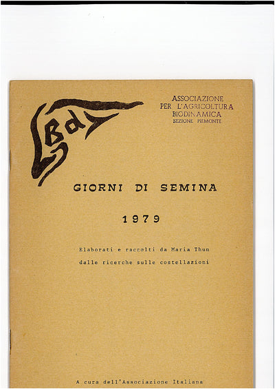 CALENDARIO DELLE SEMINE 1979 - Maria Thun