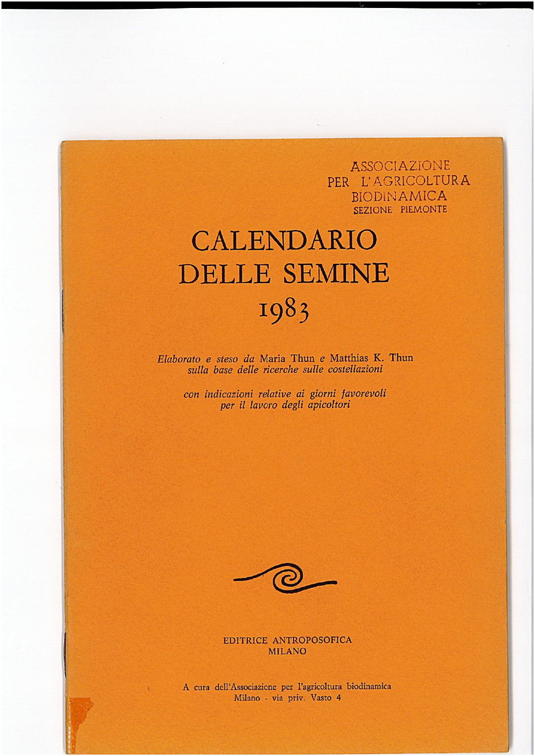 CALENDARIO DELLE SEMINE 1983 - Maria Thun