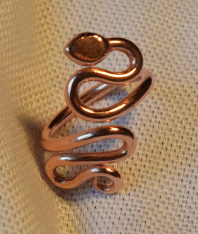 Anello serpente in rame “Aspis”