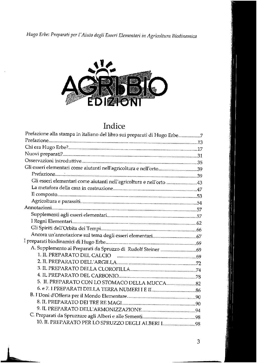 PREPARATI PER L'AIUTO DEGLI ESSERI ELEMENTARI IN AGRICOLTURA BIODINAMICA - HUGO ERBE