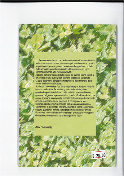 BIODINAMICA LEZIONI INTRODUTTIVE VOL. 1 - ALEX PODOLINSKY