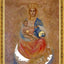 Madonna | Dipinto su tela, schizzo di Rudolf Steiner con rifiniture di Mara Maccari
