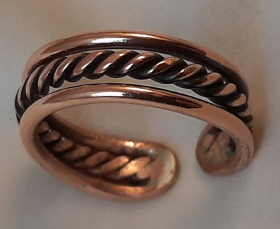 Anello treccia in rame “Rapunzel”