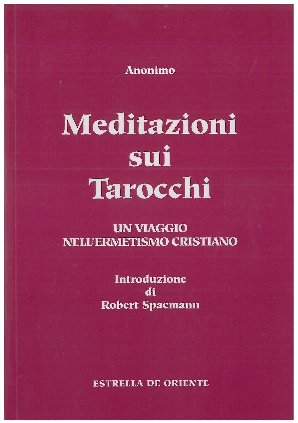 Meditazione sui tarocchi vol. 2- Anonimo