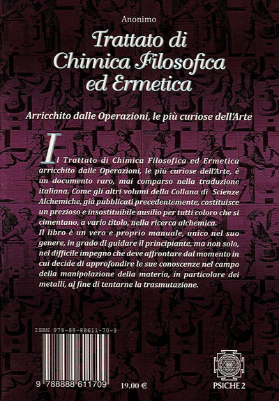 TRATTATO DI CHIMICA FILOSOFICA ED ERMETICA - Anonimo