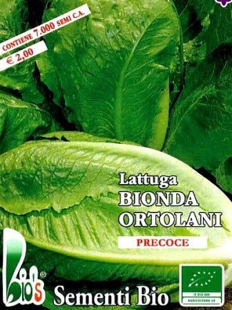 LATTUGA ROMANA BIONDA DEGLI ORTOLANI- BIOSEME 2735