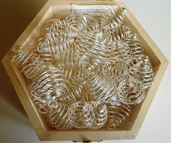 SPIRALE PIETRE PLACCATE ARGENTO